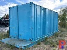 20' CONTAINER MTD. ON 25' X 8' HD SKID OVERALL DIMENSIONS 25' X 8' X 9'3",  CONTENTS INCLUDE 7' LADD