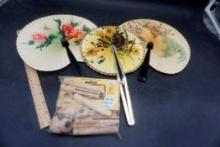 Paper Hand Fans, Clothespins
