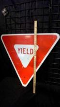 Metal Yield Sign