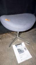Modern Grey Oval Chair Ottoman - New - Needs To Be Picked Up 6/10