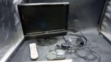 Coby Tv W/ Remote, Battery Charger & Cords