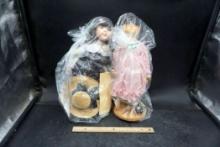 2 Dolls - Boyds Collection Yesterday'S Child & Raikes Original "Molly' Doll W/ Stand