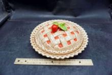 Stoneware Pie Plate W/ Lid