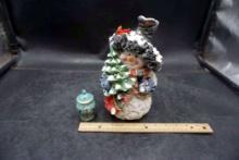 Snowman Figurine & Miniature Urn