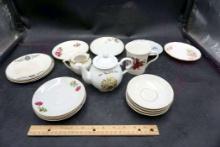 Teapot, Creamer, Mug & Plates