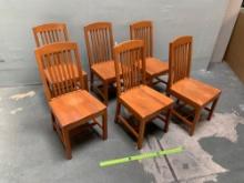 6pcs - Wooden Dining Chairs