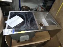 Stainless steel insert sink and dishwasher combine