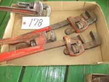 MISC PIPE WRENCH'S 12",14", 18"