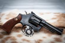 Smith and Wesson model 15-3, serial number K993227, 38 special, 4 inch barrel revolver