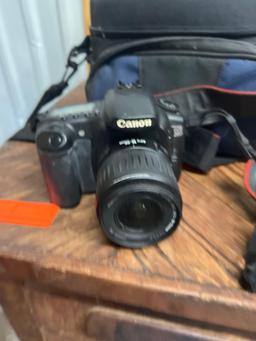 Lot of 2 Cameras - Cannon and Pentax
