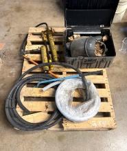 Pallet of Misc. Items - Interpack Grease gun , etc.
