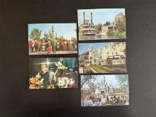 8 Original Postcards From Disneyland Unused in Great Shape Vintage Its a Small World, Walt in Front