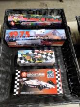 Mario Andretti Die Cast Bank, Robert Yates Die Cast Bank, 1996 Toy Tanker, 1975 Toy Tanker