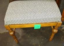 VINTAGE DRESSING TABLE SEAT (Newer fabric) - PICK UP ONLY