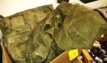 2 VINTAGE MILITARY DUFFLE BAGS