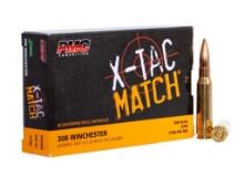 PMC 308XM XTac Match Competition 308 Win 168 gr Open Tip Match OTM 20 Per Box