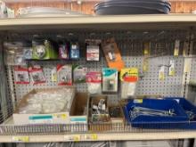 ASSORTMENT OF MIRROR AND PICTURE HANGING SETS, DRAWER LOTS, AND PEGBOARD PEGS