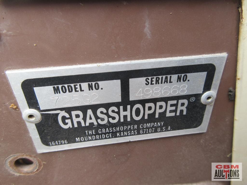 1998 Grasshopper 725 G2 Front Mount Zero Turn Mower, 25 Hp Kubota Gas, 1,444 Hrs, 61" Deck, S#8668
