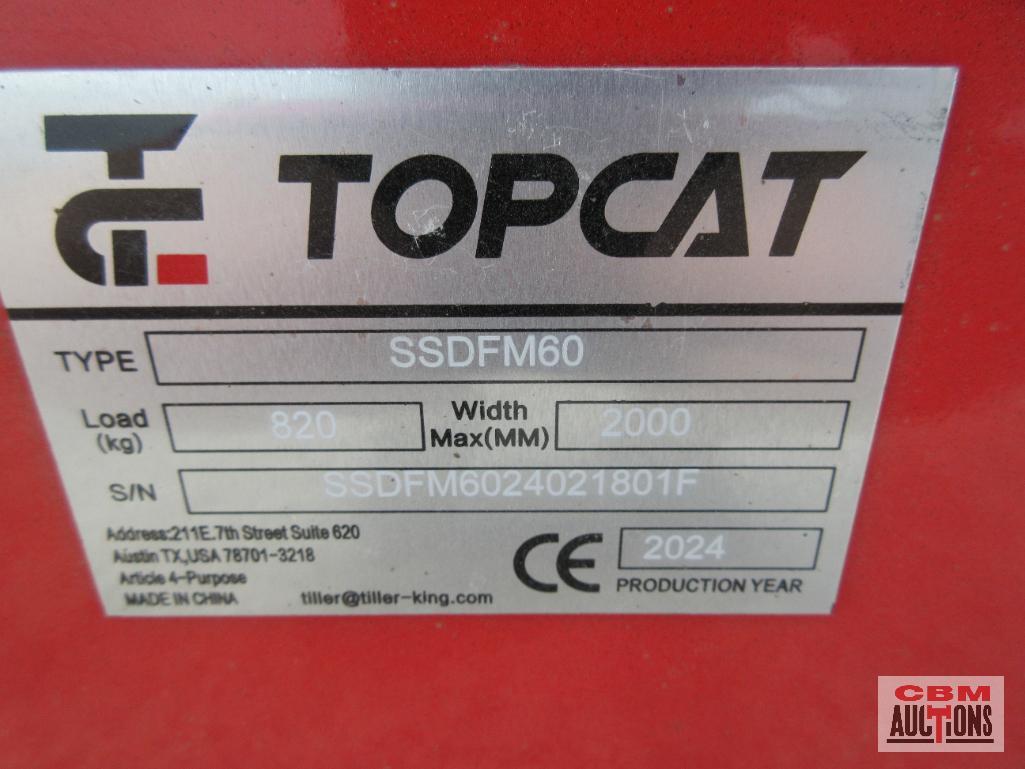 Topcat SSDFM60 60'' Skid Steer Forestry Disc Mulcher, 20-69 GPM S#801F *1