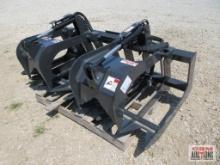 Stout Skid Steer Brush Grapple HD72-8 Complete With Hoses and Ends High Strength Steel 3/8" 72" x