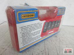 Wisdom 11-IS51-2 5Pc 1" Budd Socket Set (41mm, 1-1/2", 38mm,25mm, 33mm) w/ Molded Storage Case...