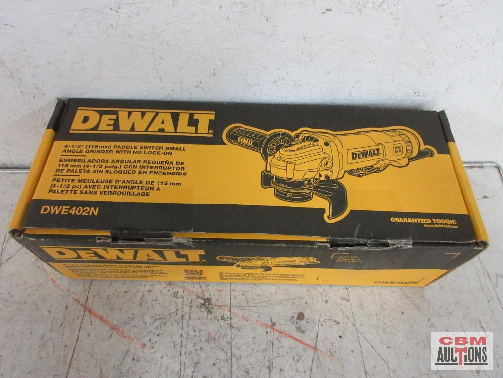 Dewalt DWE402N 4-1/2" Paddle Switch Small Angle Grinder with No Lock-On