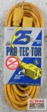 The Pro-Tec-tor CS-25A-CB 25' Medium Duty Extension Cord w/ Resettable Circuit Breaker...