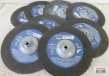 TPI Quality Abrasive Products 20472 9" x 1/8" x 5/8" -11 Grinding Wheels , T27-A24R - Set of 9