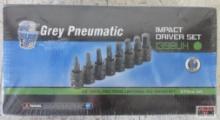 Grey Pneumatic 1398UH 8pc 1/2" Drive Impact Fractional Universal Hex Driver Set, 6 Pt. w/ Molded