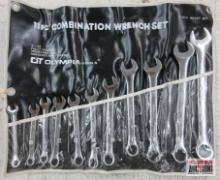 OT Olympia Tool 02-917 11pc Metric Combination Wrench Set (9mm to 23mm) w/ Storage Pouch