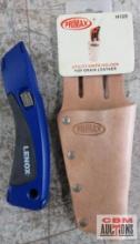 Lenox 20215 Utility Knife Primax H125 Top Grain Leather Utility Knife Holder ...