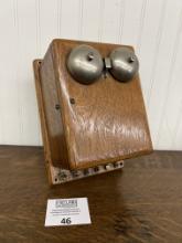 Cracraft Leich Electric Co. Oak Telephone magneto box