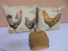 3pc Group of Decorative Accent Pillows