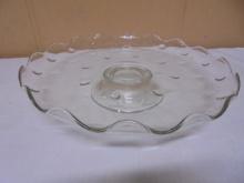 Vintage Indiana Glass Clear Teardrop Comport