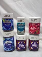 6Pc OLLY Lot- 2 Extra Strength Sleep, 2 Immunity Sleep, Stress, Immunity