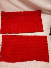 Red Pillow covers, 20in  by 11in