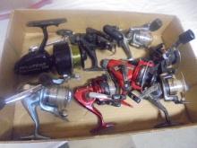 Group of 8 Assorted Open Face Fishing Reels