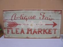 Wooden Antique Fair & Flea Market Wall Art