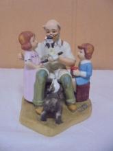 Norman Rockwell "The Toymaker" Porcelain Bisque Figurine
