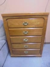 5 Drawer Oak Chest of Drawers