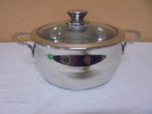 Cuisine Cookware 18/10 Stainless Steel Pot w/ Glass Lid