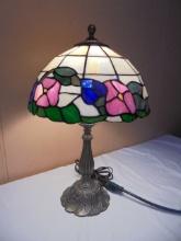 Beautiful Leaded Glass Shade Table Lamp