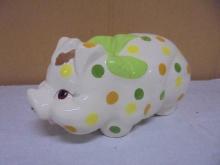 Large Ceramic Polka Dot Pig Bank