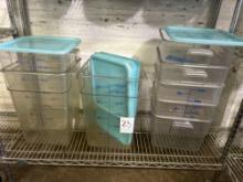 Cambro 12 qt. & 22 qt. Clear Plastic Food Containers with Lids