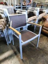 New Outdoor Aluminum Frame Armchairs with Woven Seat and Back