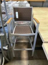 New Outdoor Aluminum Frame Stools with Woven Seat and Back