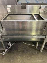 Glastender 36 in. Underbar Cocktail Unit with Ice Bin and Cold Plate