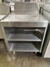 Glastender 24 in. Stainless Steel Glass Rack Storage Unit with Drainboard