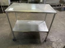 36 in. x 20 in. All Stainless Steel Table on Casters
