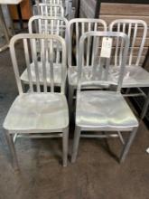 Emeco Aluminum Slatback Dining Chairs